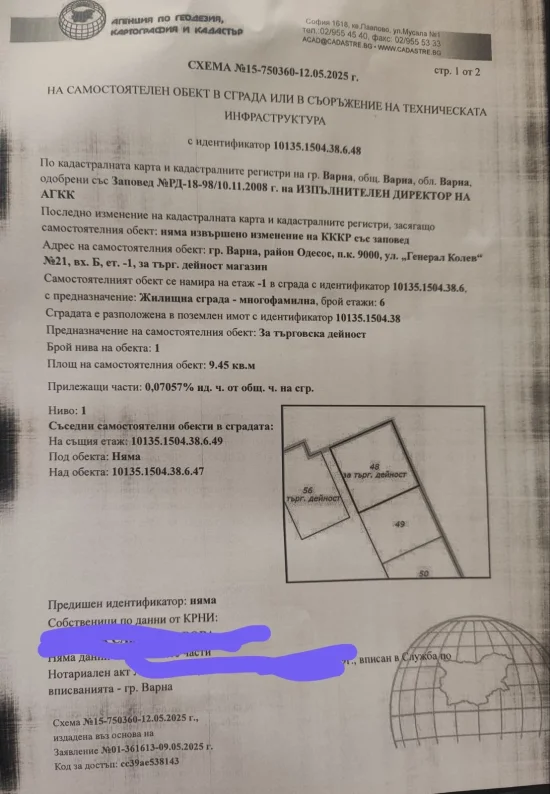 ТЪрговско помещение Център Варна Лятно кино Тракия